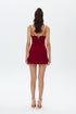 STONE EMBROIDERED STRAPS MINI DRESS